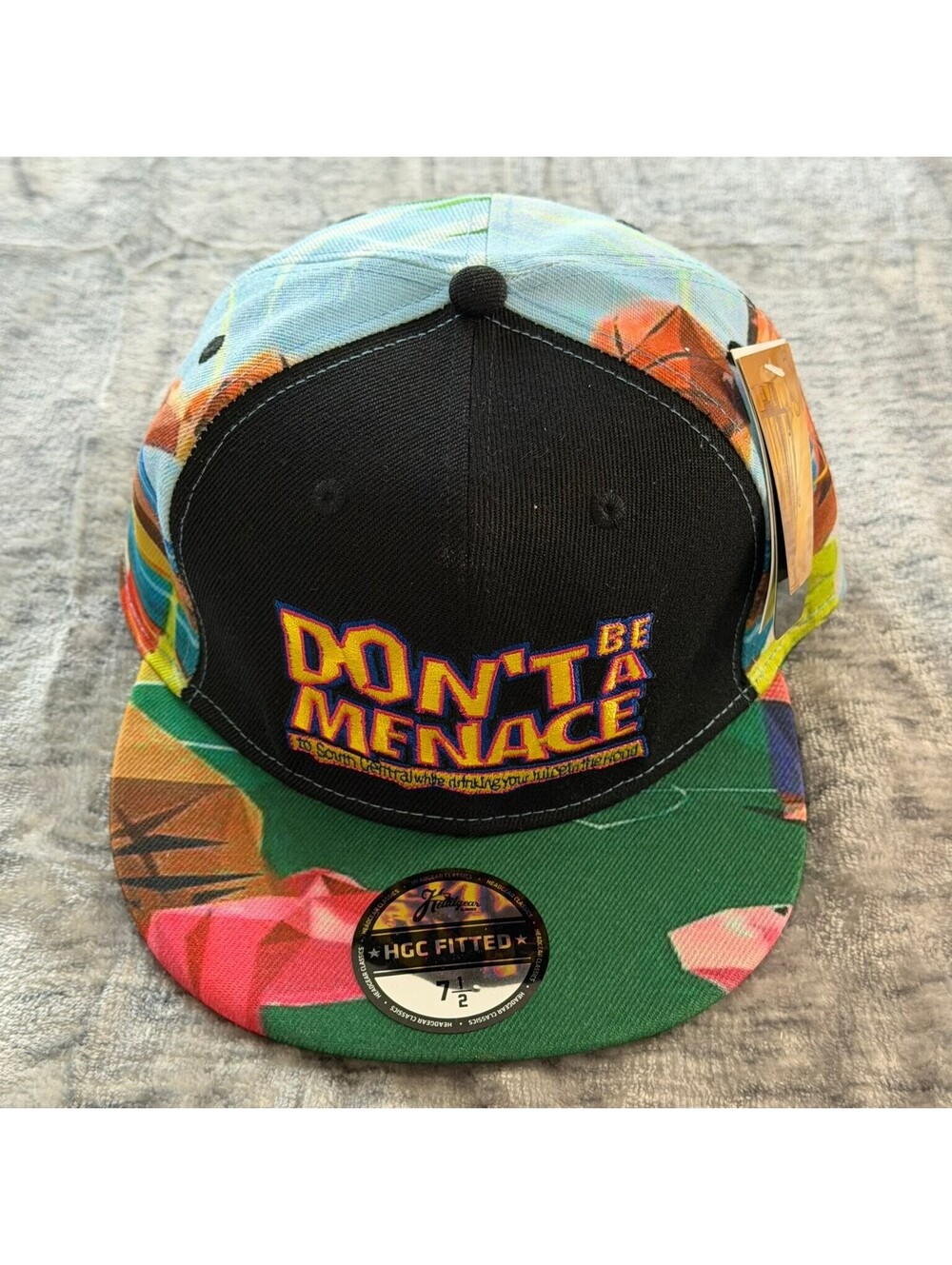 Headgear Classics Don't Be a Menace Fitted Hat Men's 7 1/2 Black Multi